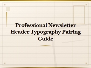 Professional Typography Pairing Guide for Newsletter Headers