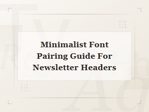 Minimalist Font Pairing Guide for Modern Newsletter Headers